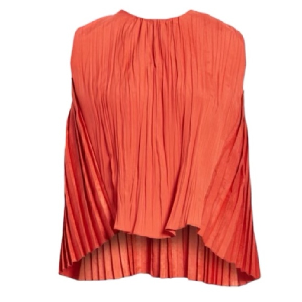 Vince pleated crinkled sleeveless top